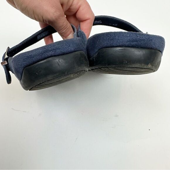 Vionic Lidia Suede Slip On Lasercut Mule Sandal Blue Size 7 - Picture 6 of 8